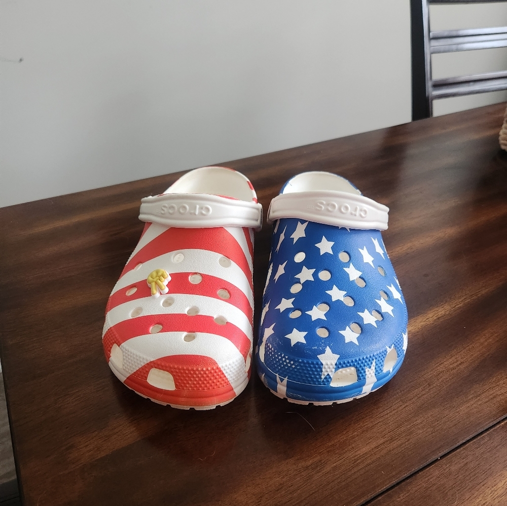 American flag Crocs